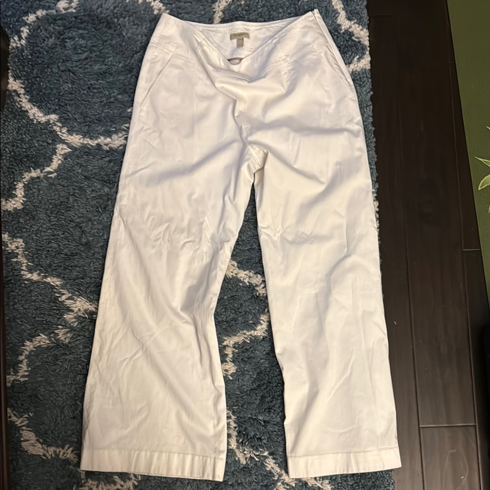 Burberry White Flare Pants with Classic Boot Cut